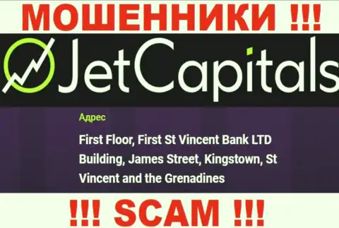JetCapitals - это МОШЕННИКИ, засели в оффшоре по адресу: First Floor, First St Vincent Bank LTD Building, James Street, Kingstown, St Vincent and the Grenadines