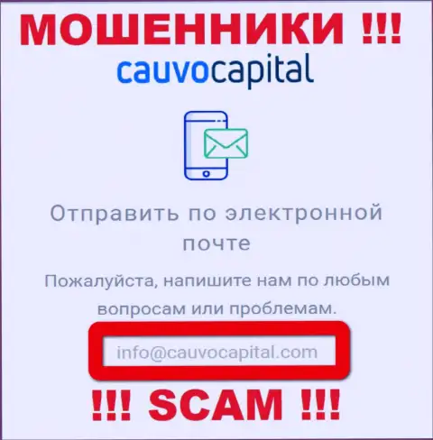 Адрес электронного ящика мошенников Cauvo Capital
