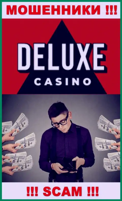 Если Вас развели на финансовые средства в дилинговом центре Deluxe-Casino Com, то присылайте жалобу, Вам попробуют оказать помощь