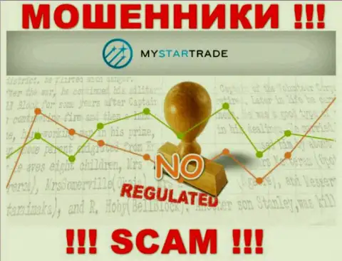 У My Star Trade на сайте не опубликовано информации об регуляторе и лицензии компании, следовательно их вообще нет
