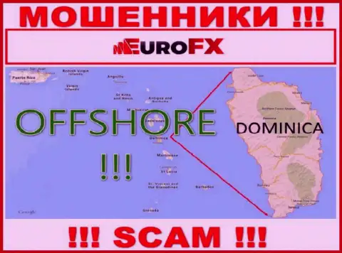 Dominica - оффшорное место регистрации воров Euro FX Trade, предложенное у них на сервисе