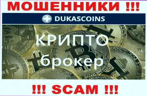 Вид деятельности internet-кидал Dukas Coin это Crypto trading, однако знайте это развод !