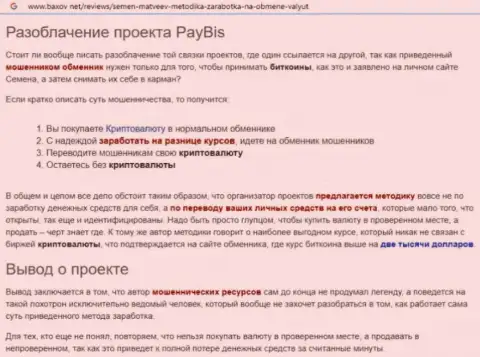 PayBis вложенные денежные средства не выводит, даже стараться не стоит (обзор)