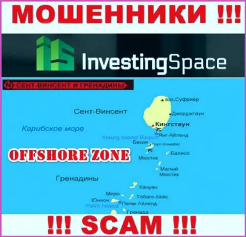 Investing-Space Com имеют регистрацию на территории - Сент-Винсент и Гренадины, избегайте работы с ними
