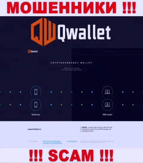 Онлайн-сервис незаконно действующей организации Q Wallet - КьюВаллет Ко