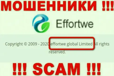 На информационном сервисе Effortwe сказано, что Effortwe Global Limited - это их юридическое лицо, однако это не обозначает, что они порядочные