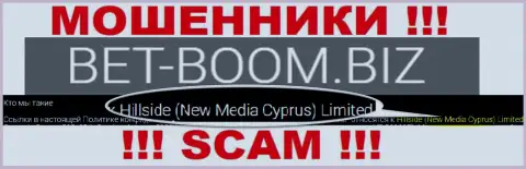 Юридическим лицом, управляющим ворами БэтБум Биз, является Хиллсиде (Нью Медиа Кипр) Лтд