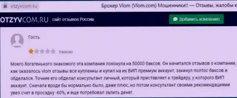 Vlom - это ВОРЮГА !!! Работающий во всемирной интернет паутине (отзыв)