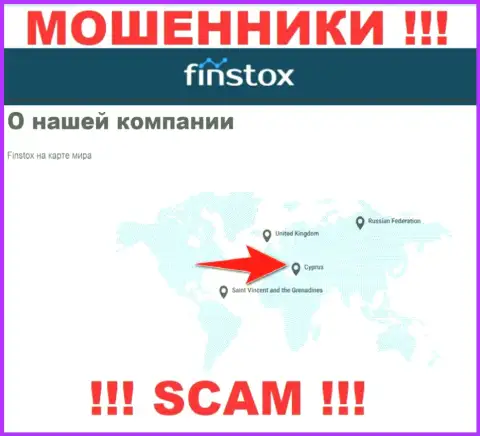 Finstox Com - это интернет-мошенники, их адрес регистрации на территории Cyprus