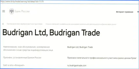 Мошенники BudriganTrade попали в черный список Центробанка РФ