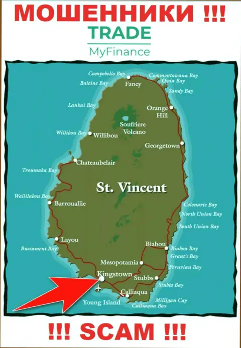 Официальное место регистрации интернет мошенников TradeMyFinance Com - Kingstown, Saint Vincent and the Grenadines