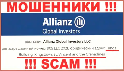 Офшорное расположение Allianz Global Investors LLC по адресу - Хиндс Билдинг, Кингстаун, Сент-Винсент и Гренадины позволяет им безнаказанно обворовывать