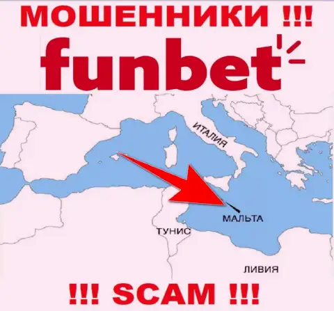 Контора FunBet - это махинаторы, базируются на территории Malta, а это оффшорная зона