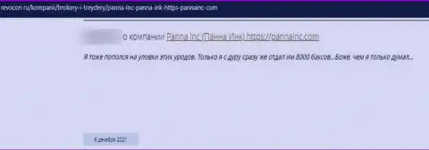 Отзыв лоха, который уже попал в лапы интернет мошенников из конторы Panna Inc