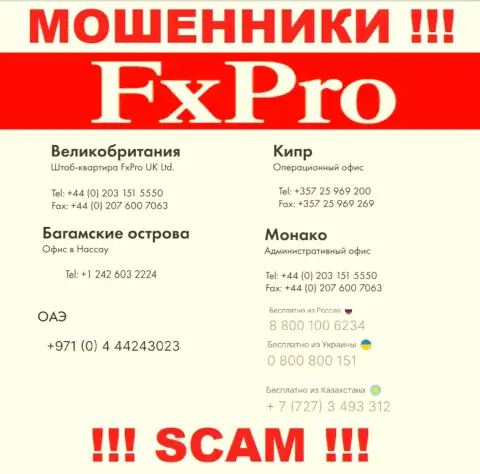 Осторожно, Вас могут обмануть internet-мошенники из компании ФиксПро Глобал Маркетс Лтд, которые звонят с различных номеров телефонов