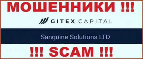 Юридическое лицо GitexCapital - это Сангин Солютионс ЛТД, такую инфу показали мошенники у себя на web-ресурсе