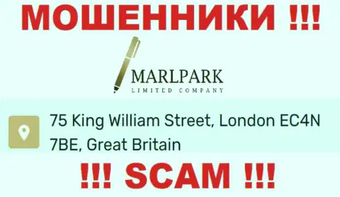 Адрес регистрации MarlparkLtd, приведенный у них на web-портале - ложный, будьте крайне осторожны !!!