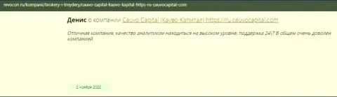 Организация Кауво Капитал представлена в честном отзыве на интернет-портале Revocon Ru