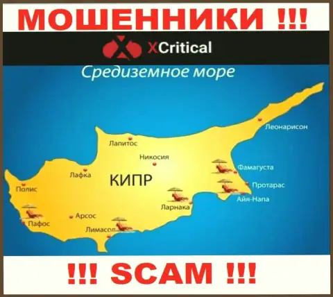 Cyprus - именно здесь, в офшоре, базируются мошенники Икс Критикал