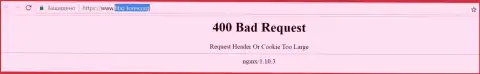 Официальный сайт forex дилера Fibo Forex несколько суток вне доступа и выдает - 400 Bad Request (ошибочный запрос)